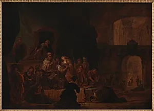 Jeftas datter føres til alteret by Gerrit de Wet
