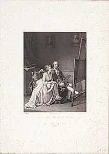 Jens Juel og hans kone by Adolph Kittendorff