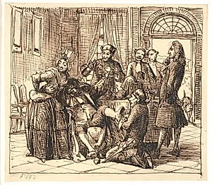 Jeppe kræver ridefogeden hængt by Wilhelm Marstrand