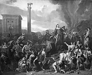 Jeroboam ofrer til guldkalven by Gerard de Lairesse