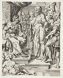 Jesus for Herodes by Dirk Volkertsz. Coornhert