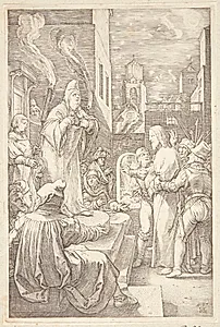 Jesus for Rådet by Hendrick Goltzius