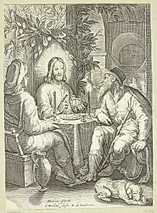 Jesus i Emmaus by Jacob Matham