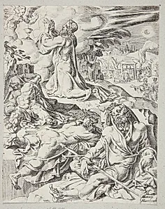 Jesus i Getsemane Have by Dirk Volkertsz. Coornhert