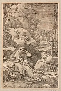 Jesus i Getsemane have by Hendrick Goltzius