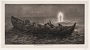 Jesus vandrer på havet