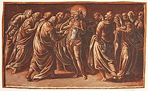 Jesus viser sig for apostelene by Hans Leu (I)