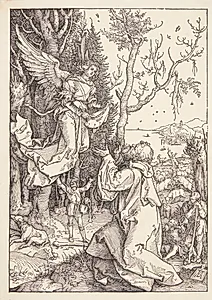 Joakim og englen by Albrecht Dürer