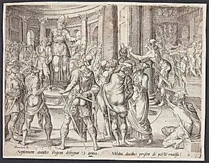 Joas fremstilles for hæren by Harmen Jansz. Muller