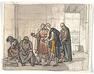 Job og hans venner by Martinus Rørbye