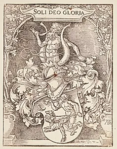 Johann Tschertes våben by Albrecht Dürer
