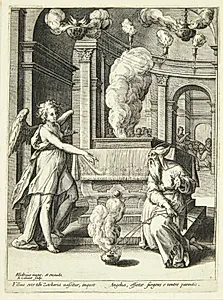 Johannes bebudelse by Adriaen Collaert