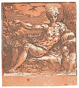 Johannes Døberen i ørkenen by Antonio da Trento