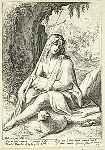 Johannes Døberen i ørkenen by Ubekendt