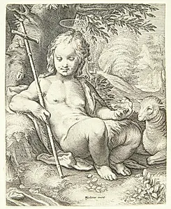 Johannes Døberen som barn by Ubekendt