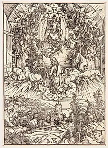 Johannes foran Gud og de firetyve ældste by Albrecht Dürer