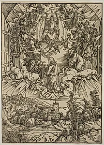 Johannes foran Gud og de firetyve ældste by Albrecht Dürer