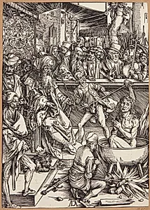 Johannes' martyrium by Albrecht Dürer