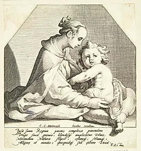 Jomfru Maria med barnet by Jacob Matham