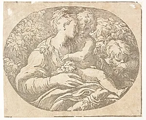 Jomfru Maria med Jesusbarnet by Antonio da Trento
