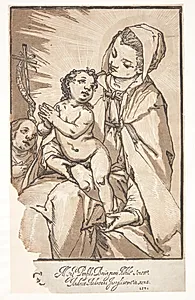 Jomfru Maria med Jesusbarnet by Andrea Andreani