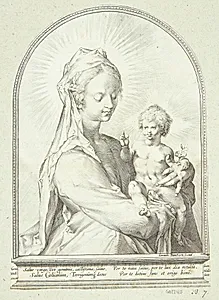 Jomfru Maria med Jesusbarnet by Jan Harmensz. Muller