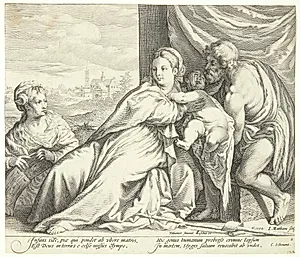 Jomfru Maria og Jesusbarnet med Johannes Døberen og Skt. Katarina by Jacob Matham
