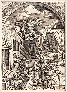 Jomfru Maria's fødsel by Albrecht Dürer