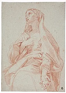 Jomfru Maria slår korsets tegn by Carlo Maratti