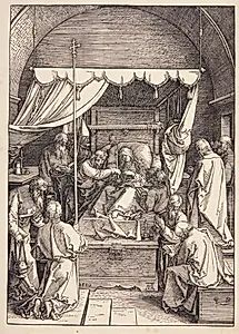 Jomfru Marias død by Albrecht Dürer