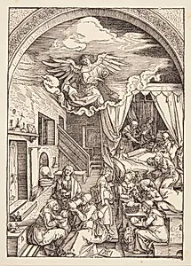 Jomfru Marias fødsel by Albrecht Dürer