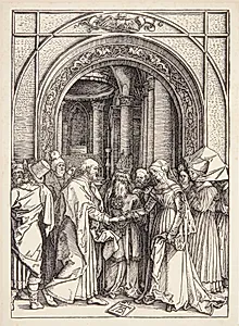 Jomfru Marias forlovelse by Albrecht Dürer
