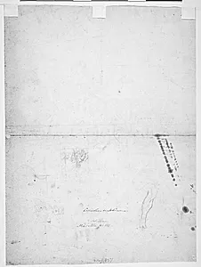 Jomfru Marias Himmelfart (rids af detalje fra tegningens recto) samt to portrætrids af mand i halvfigur by Ubekendt