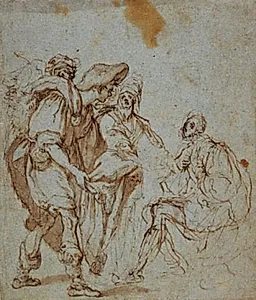 Josefs brødre viser hans blodige kappe til Jakob by Giovanni da San Giovanni