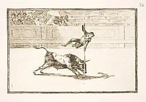 Juanito Apiñanis smidighed og vovemod i arenaen i Madrid by Francisco de Goya
