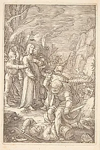 Judas' forræderi by Hendrick Goltzius