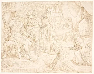 Judit knæler for Holofernes by Maarten van Heemskerck