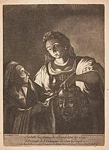 Judit med Holofernes' hoved by Elisabeth Le Moine