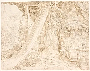 Judit skiller hovedet fra Holofernes' krop by Maarten van Heemskerck