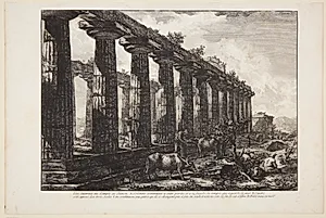 Juno-templet set fra siden [...] by Francesco Piranesi