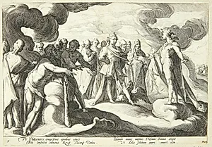 Jupitor og guderne beder Helios om at genoptage kontrollen over solvognen by Ubekendt