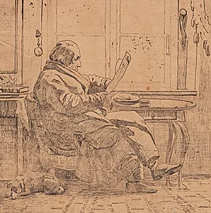 Justitsråd Emanuel Bonnevie by Johan Thomas Lundbye