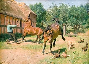 Kåde heste by M. Therkildsen