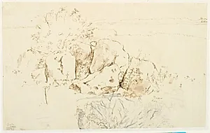 Kæmpehøj på Brandsø by Dankvart Dreyer