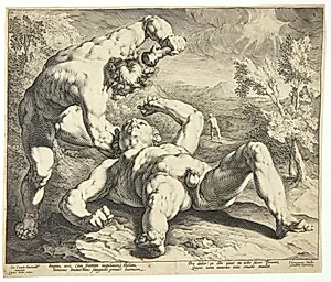 Kain dræber Abel by Jan Harmensz. Muller