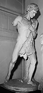 Kain, stående med et skind over skulderen by F.C. Stramboe
