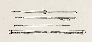 Kajakudstyr: harpuner og åre by Abraham