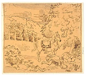 Kalke med folkevisemotiv (Jomfruen i ormeham) by Joakim Skovgaard