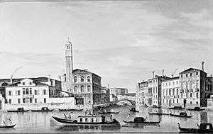 Kanal i Venedig by Gaetano Vetturali