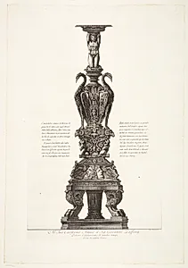 Kandelaber af marmor fundet i Hadrians Villa, Tivoli by Giovanni Battista Piranesi